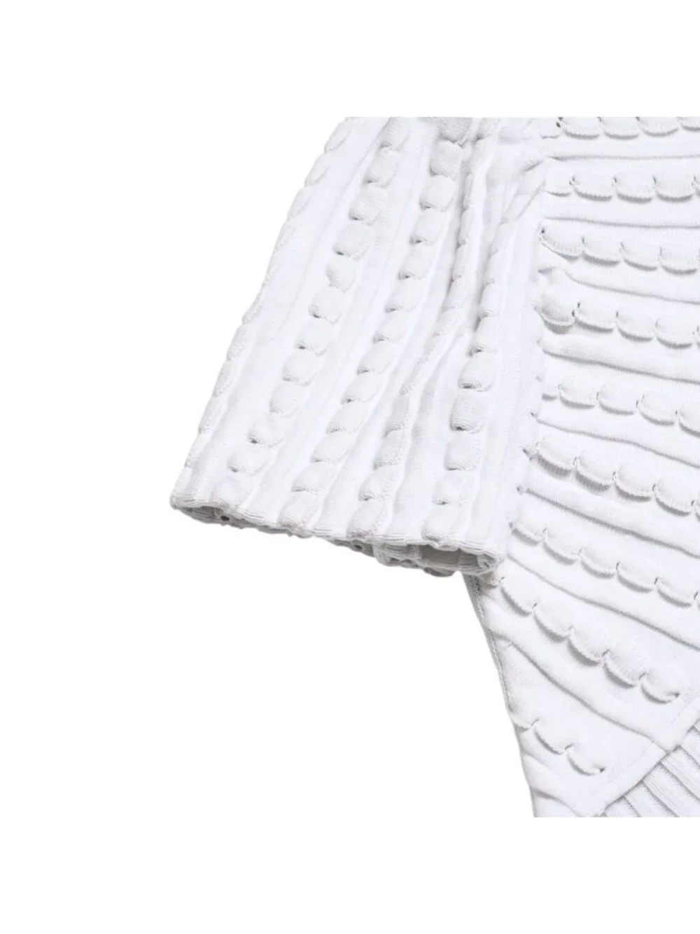 Chanel Ecru Fringe Dress Cotton White